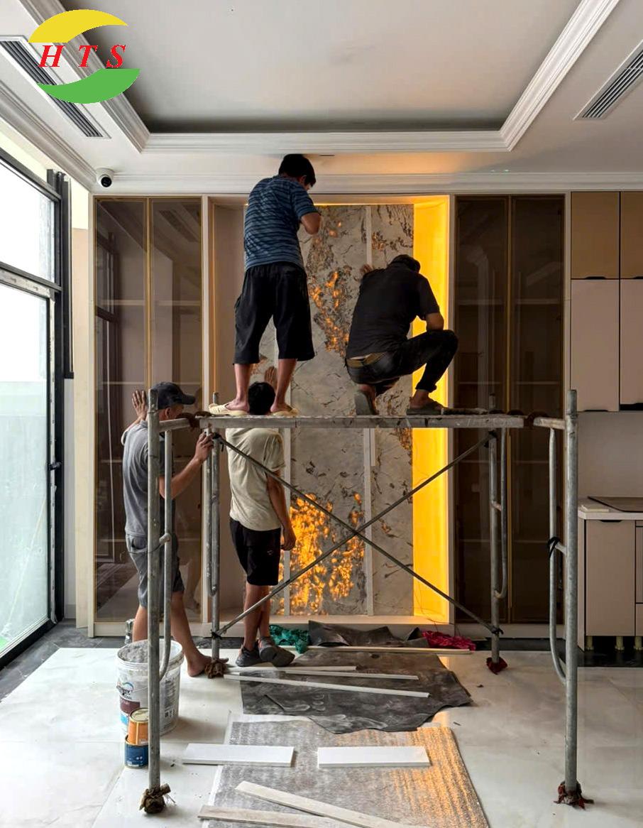 thi công tranh đá